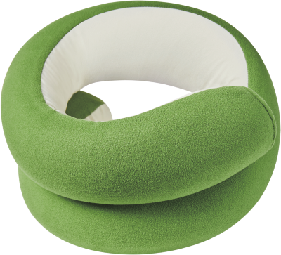 Pillow bent into a loop