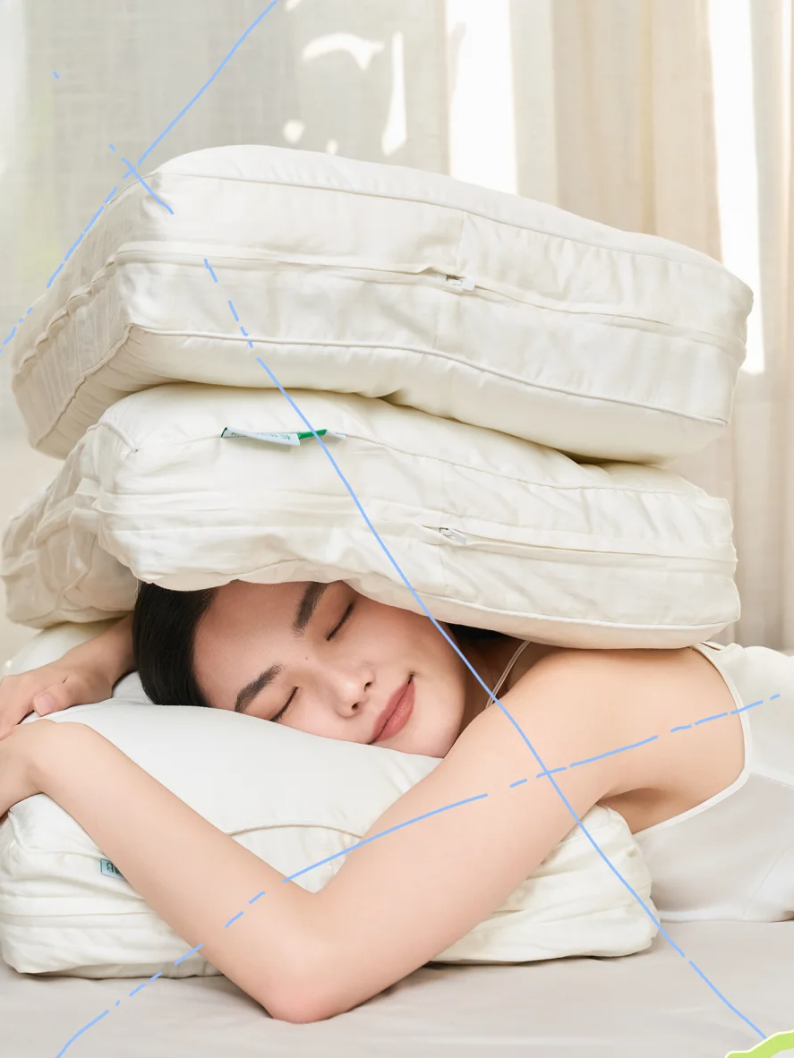 Cradled under the pillows