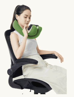 Pillow looped into a stand holding a phone